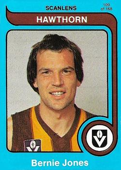 1980 Scanlens VFL #109 Bernie Jones Front